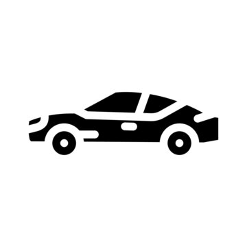 grand tourer car glyph icon vector. grand tourer car sign. isolated contour symbol black illustration