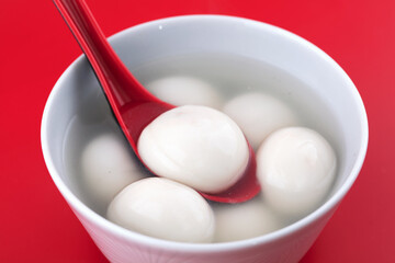 Cooked dumplings at the Lantern Festival