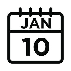 01-Jan - 10 Line Icon