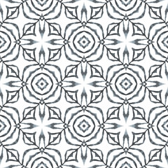 Tropical seamless pattern. Black and white