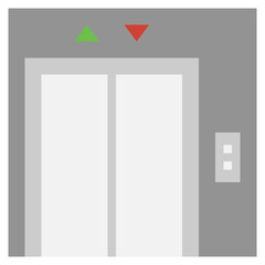 ELEVATOR flat icon,linear,outline,graphic,illustration