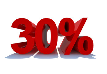 30 Percent off 3d Sign on White Background, Special Offer 30% Discount Tag, Sale Up to 30 Percent Off,big offer, Sale, Special Offer Label, Sticker, Tag, Banner, Advertising, offer Icon 