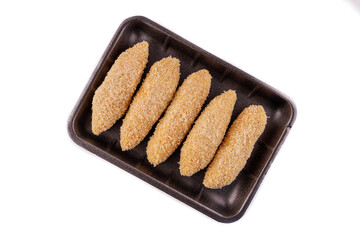 Kiev cutlet on white background for restaurant menu