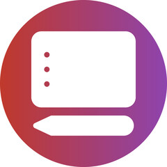 graphic tablet gradient icon