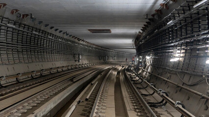 View of the metro tunnel under construction