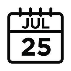 07-Jul - 25 Line Icon