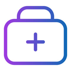 first aid kit gradient icon