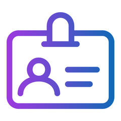 identity card gradient icon