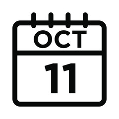 10- Oct - 11 Line Icon