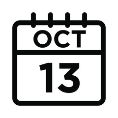 10- Oct - 13 Line Icon