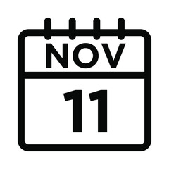 11- Nov - 11 Line Icon