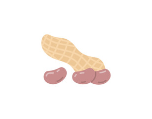peanut illustration. nuts. flat cartoon style. vector design. element