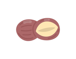 chestnut illustration. nuts. flat cartoon style. vector design. element