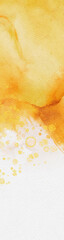Abstract gold and yellow watercolor paint background.