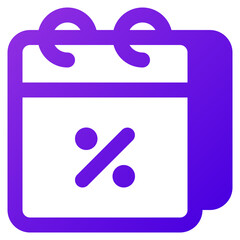 calendar discount icon illustration