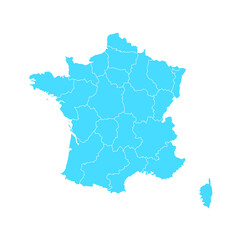 Obraz premium MAP OF FRANCE