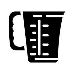 cooking measuring cup glyph icon vector. cooking measuring cup sign. isolated contour symbol black illustration