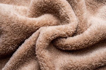 Autumn and winter coral fleece fabric background