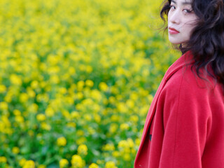 portrait of a woman in the field