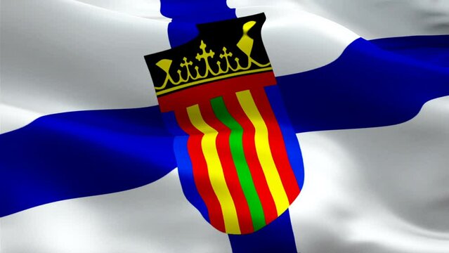 Copts Christians of Egypt Flag Animation background video waving in wind. Jesus Christ concept Flag background. Copts Christians of Egypt Lutheran Flag  Closeup 1080p Full HD footage. Coptic flag reli