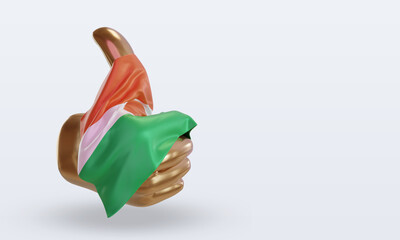 3d thumb Niger flag rendering left view