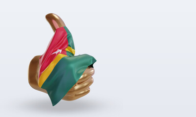 3d thumb Togo flag rendering left view