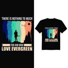 Vintage Evergreen Vector T-shirt design