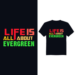 Vintage Evergreen Vector T-shirt design