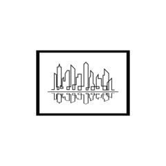 Obraz premium city skyline vector illustration template design