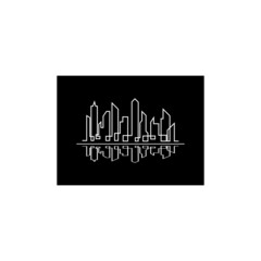 Naklejka premium city skyline vector illustration template design