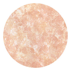Abstract watercolor background in a circle. Decorative colorful texture similar to the surface of the planet. Bright watercolor painting. Grunge style. Aged surface.