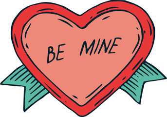 Valentine Heart Shaped Sticker