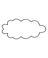 Cloud, outline cloud shape illustration, speech bubble, outline cloud, cloud vector, cloud symbol, cloud icon