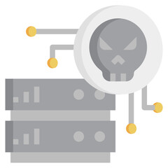 SERVER flat icon,linear,outline,graphic,illustration