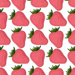 Fruit seamless strawberry pattern for fabrics and textiles and packaging and gifts and cards and linens