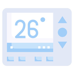THERMOSTAT flat icon,linear,outline,graphic,illustration