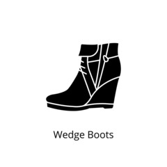 Wedge Boots icon in vector. Logotype