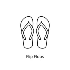 Flip Flops icon in vector. Logotype