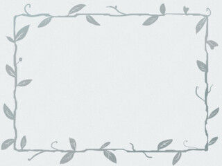 木の枝と葉の影のフレーム背景