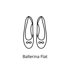 Ballerina Flat icon in vector. Logotype
