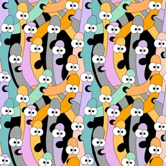 Kids seamless worms pattern for fabrics and textiles and packaging and linens and gifts and cards and hobbies