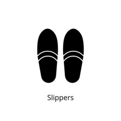 Slippers icon in vector. Logotype
