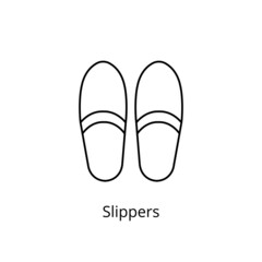Slippers icon in vector. Logotype