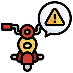 WARNING filled outline icon,linear,outline,graphic,illustration