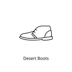 Desert Boots icon in vector. Logotype