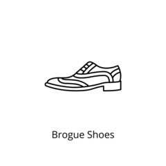 Brogue Shoes icon in vector. Logotype