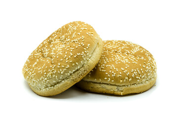 Burger bun isolated on white background