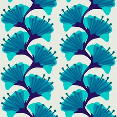 Simple floral seamless pattern with flowers for fabrics and cards and linens and kids and wrapping paper