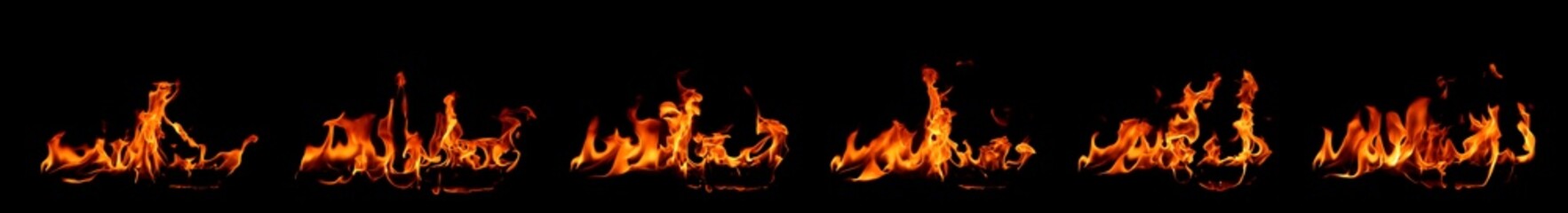 pile heat fire flame isolated black background    