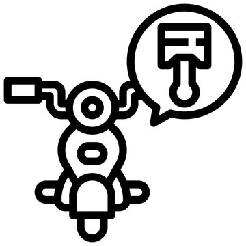 recommend clip art: PISTON line icon,linear,outline,graphic,illustration